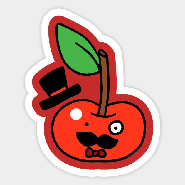 Fancy Cherry Sticker by saradaboru